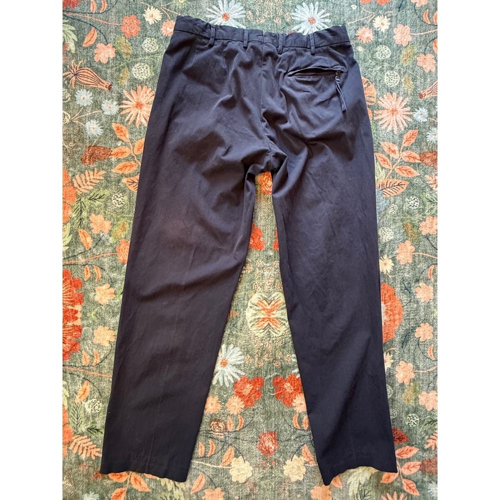 Prada Milano Womens Navy Blue Cotton Twill Trousers‎ Button Fly Made in Italy 48 - Picture 11 of 14